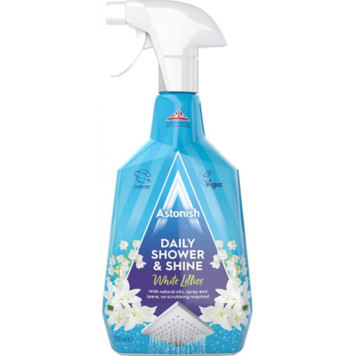 Очиститель Astonish для душевой кабины Daily Shower Shine аромат Водяная лилия, 750 мл